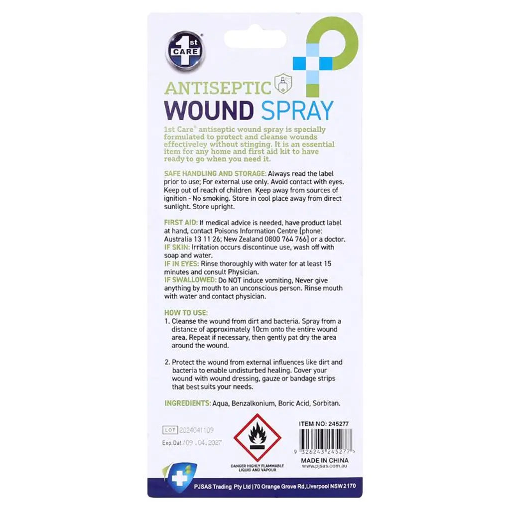 1st Care Antiseptic Wound Cleansing Spray 100ml 245277