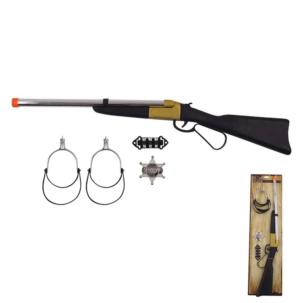 4Pc Cowboy Rifle Kit-Rifle, Stirrups, Badge, Bullets PP32153