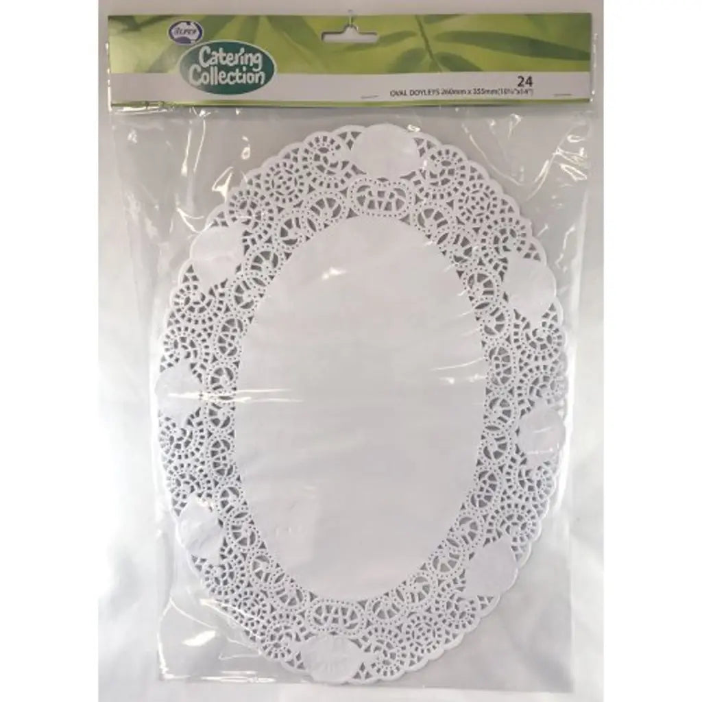 Alpen Catering Collection Oval Doyleys Lace 260x355mm 24Pk 372522
