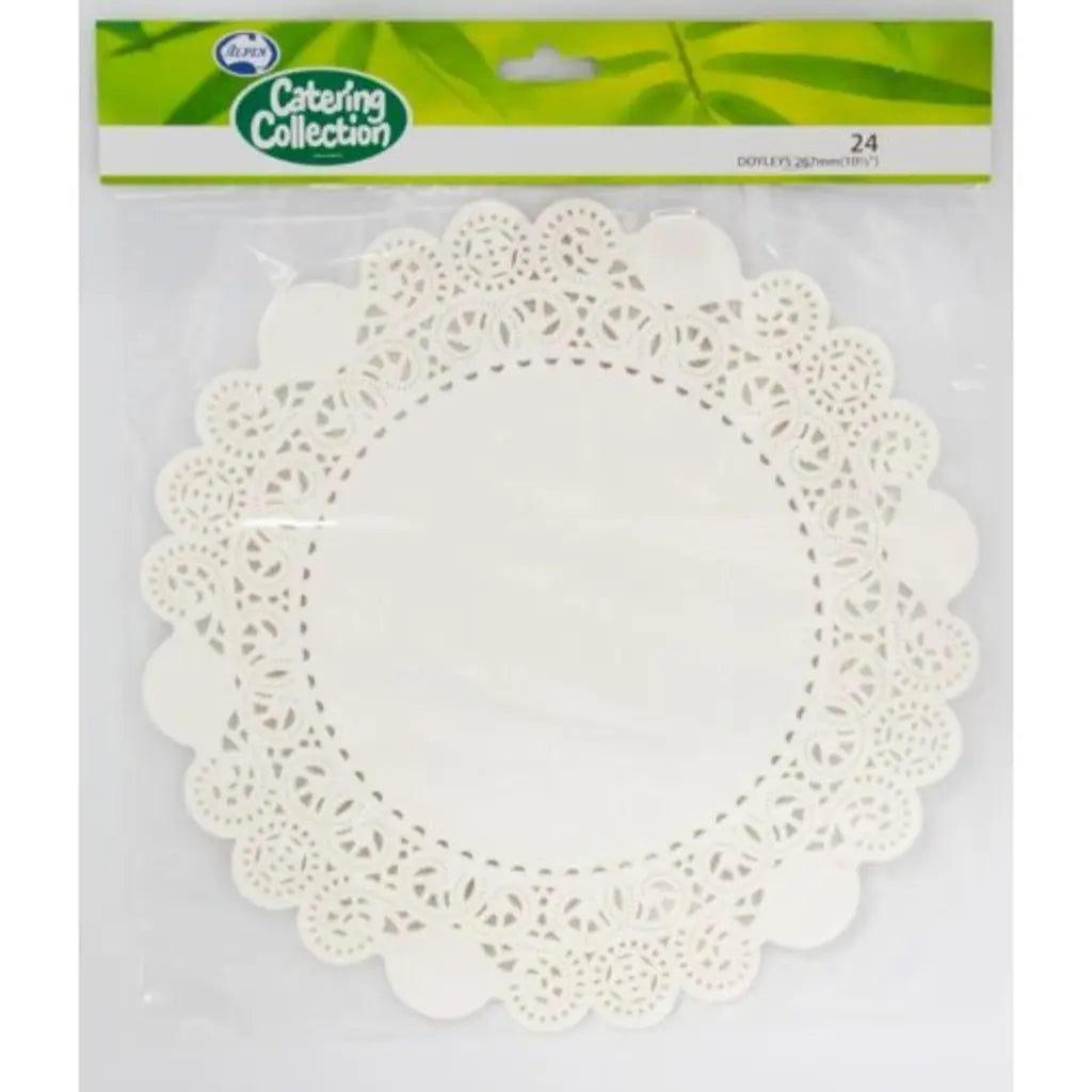 Alpen Catering Collection Round Doyleys Lace 267mm 24Pk 372514
