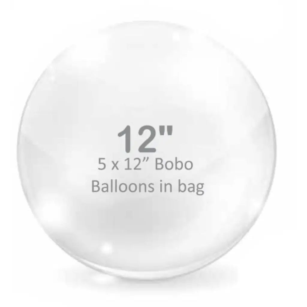 Alpen Decrotex Bobo Balloon Clear 12in 5Pk 215012
