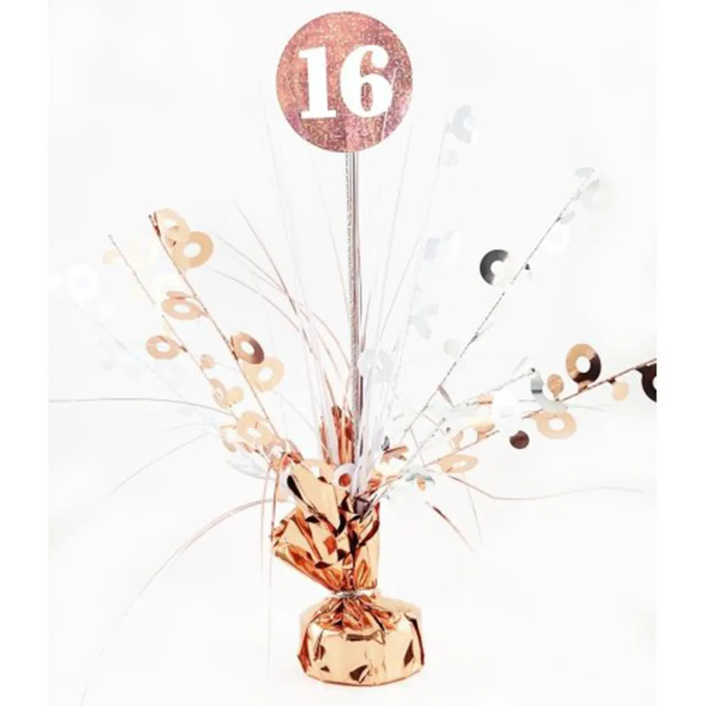 Alpen Decrotex Centrepiece Weight 16 Birthday Rose Gold 165g 207361