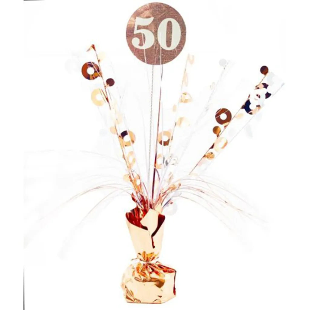 Alpen Decrotex Centrepiece Weight 50 Birthday Rose Gold 165g 207366