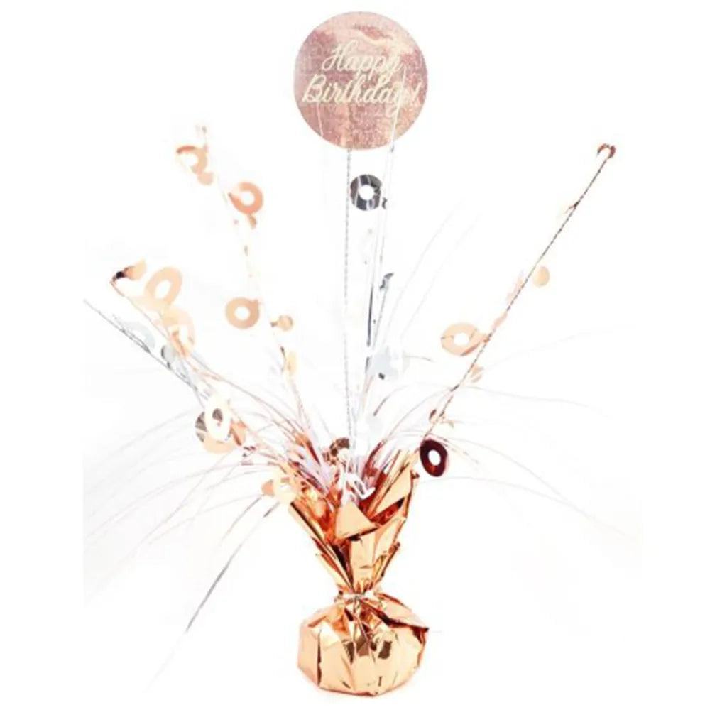 Alpen Decrotex Centrepiece Weight Happy Birthday Rose Gold 165g 207360