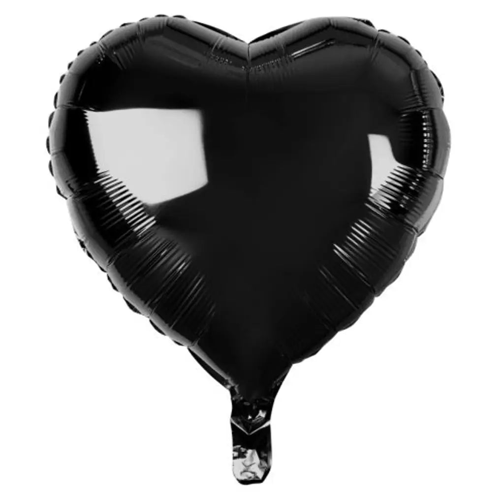 Alpen Decrotex Foil Balloon Heart Black 18in 215348