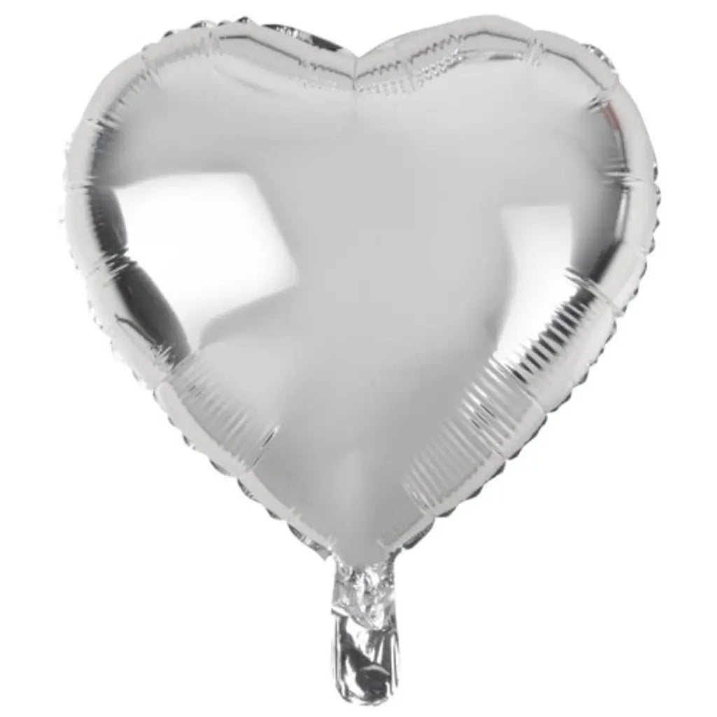 Alpen Decrotex Foil Balloon Heart Silver 18in 215340
