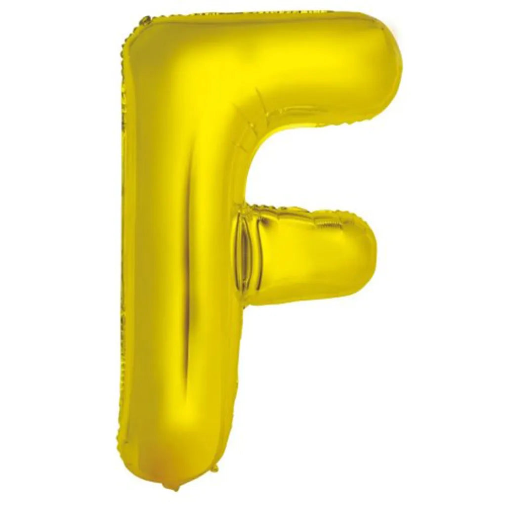 Alpen Decrotex Foil Balloon Letter F Gold 34in 213945
