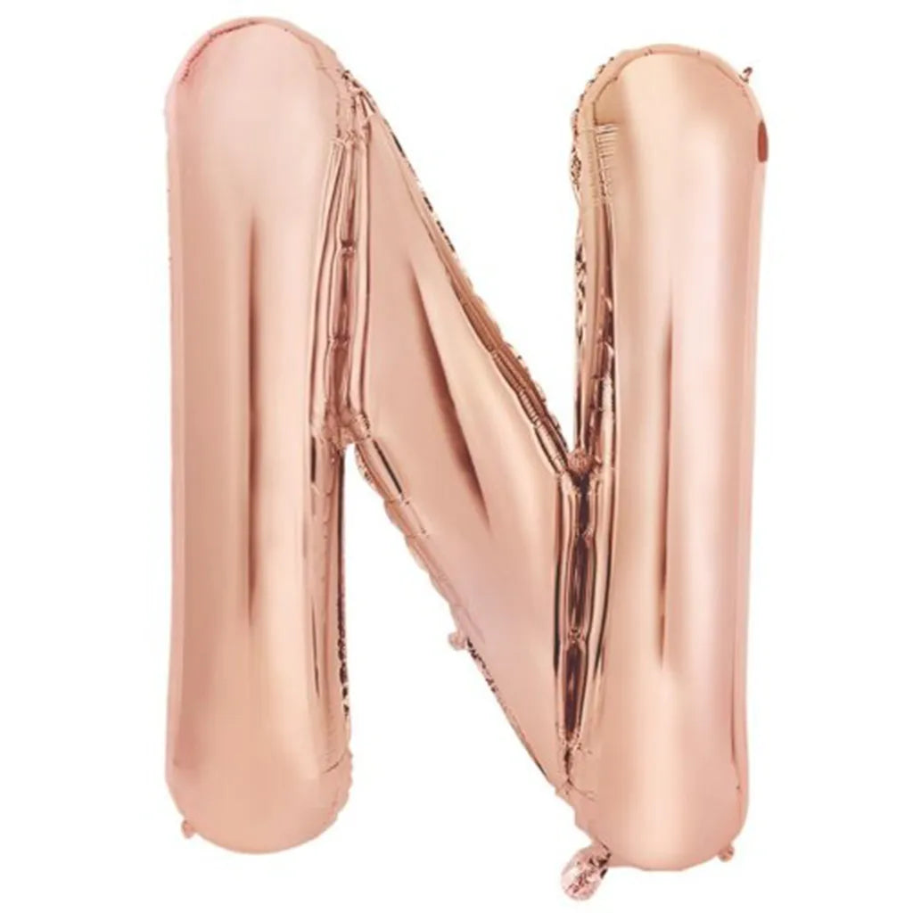 Alpen Decrotex Foil Balloon Letter N Rose Gold 34in 213983