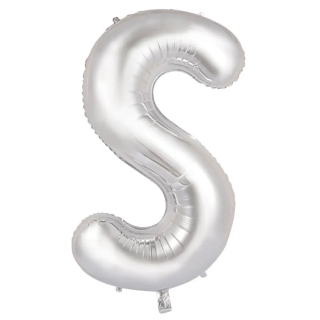 Alpen Decrotex Foil Balloon Letter S Silver 34in 213918