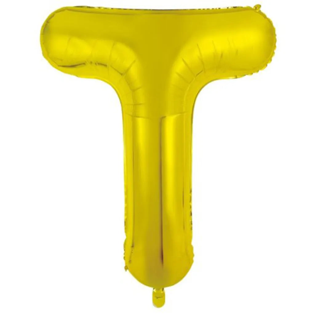 Alpen Decrotex Foil Balloon Letter T Gold 34in 213959