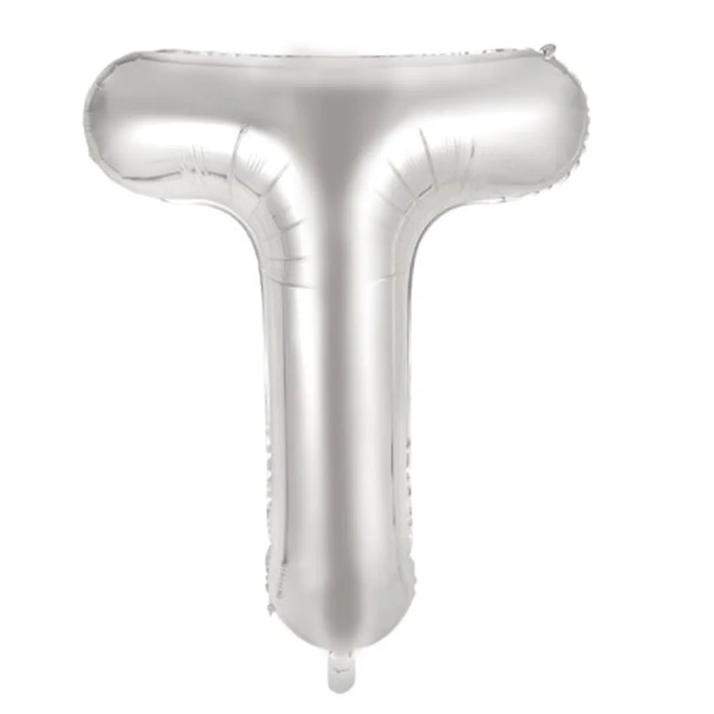 Alpen Decrotex Foil Balloon Letter T Silver 34in 213919