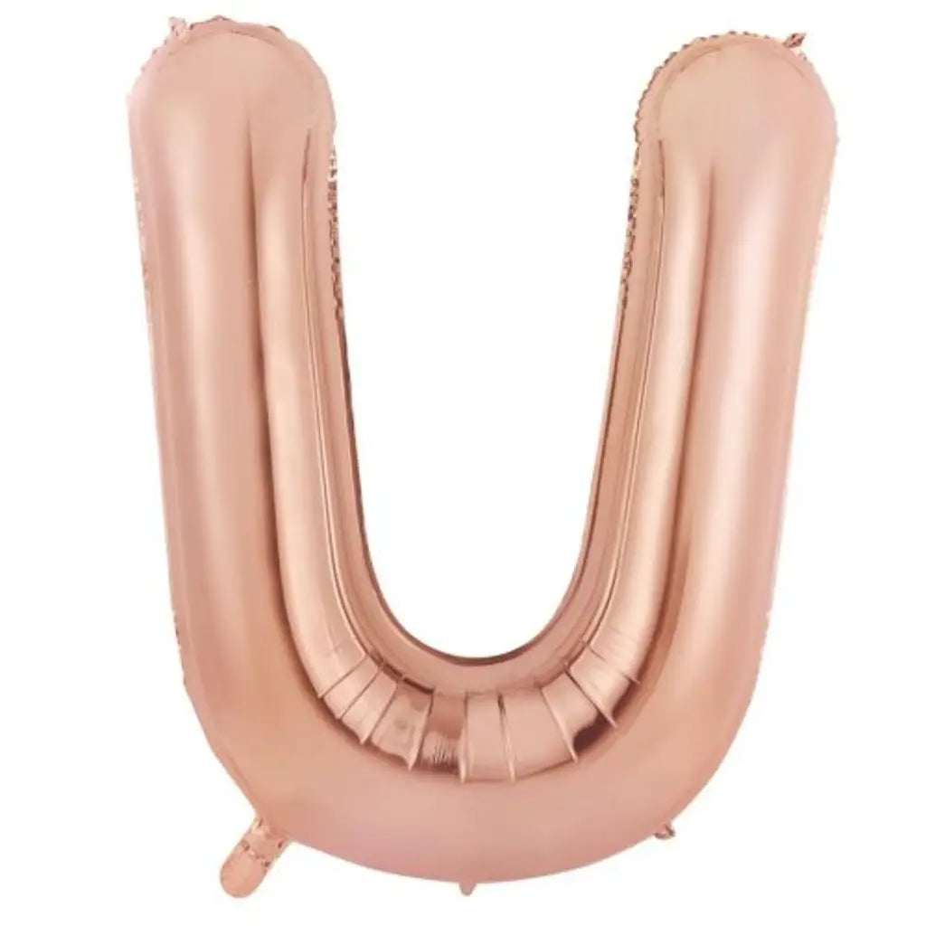 Alpen Decrotex Foil Balloon Letter U Rose Gold 34in 213990