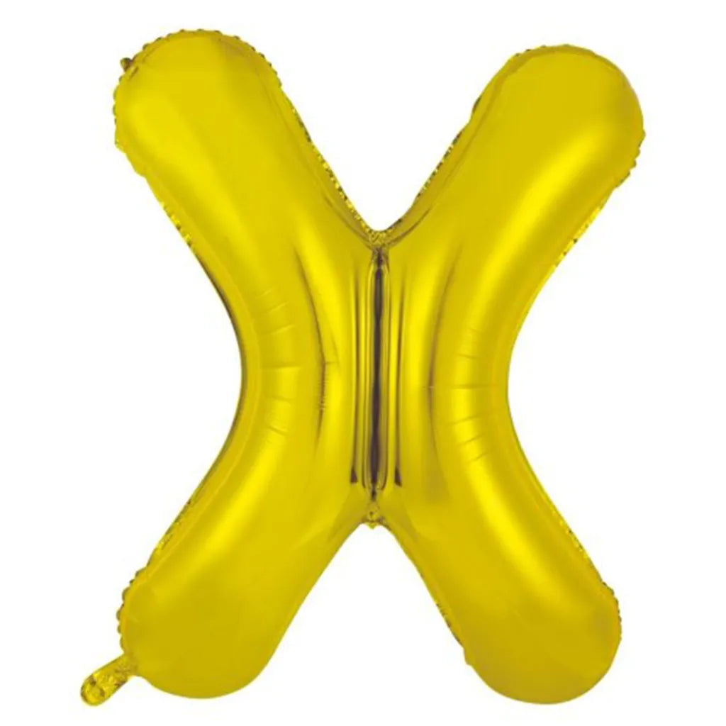 Alpen Decrotex Foil Balloon Letter X Gold 34in 213963