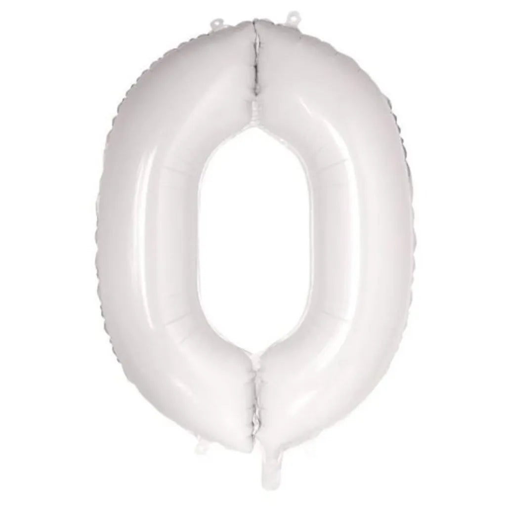 Alpen Decrotex Foil Balloon Number 0 White 34in 213800