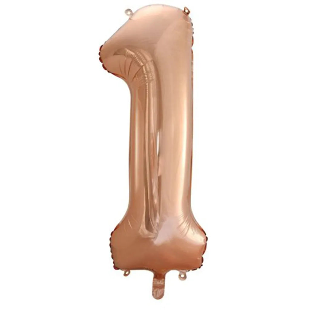 Alpen Decrotex Foil Balloon Number 1 Rose Gold 34in 213741