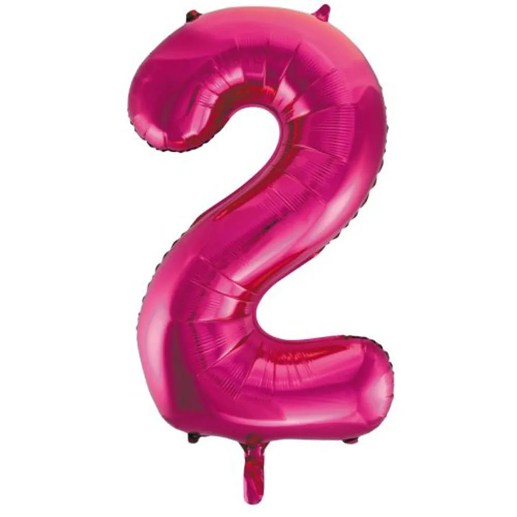 Alpen Decrotex Foil Balloon Number 2 Magenta 34in 213722