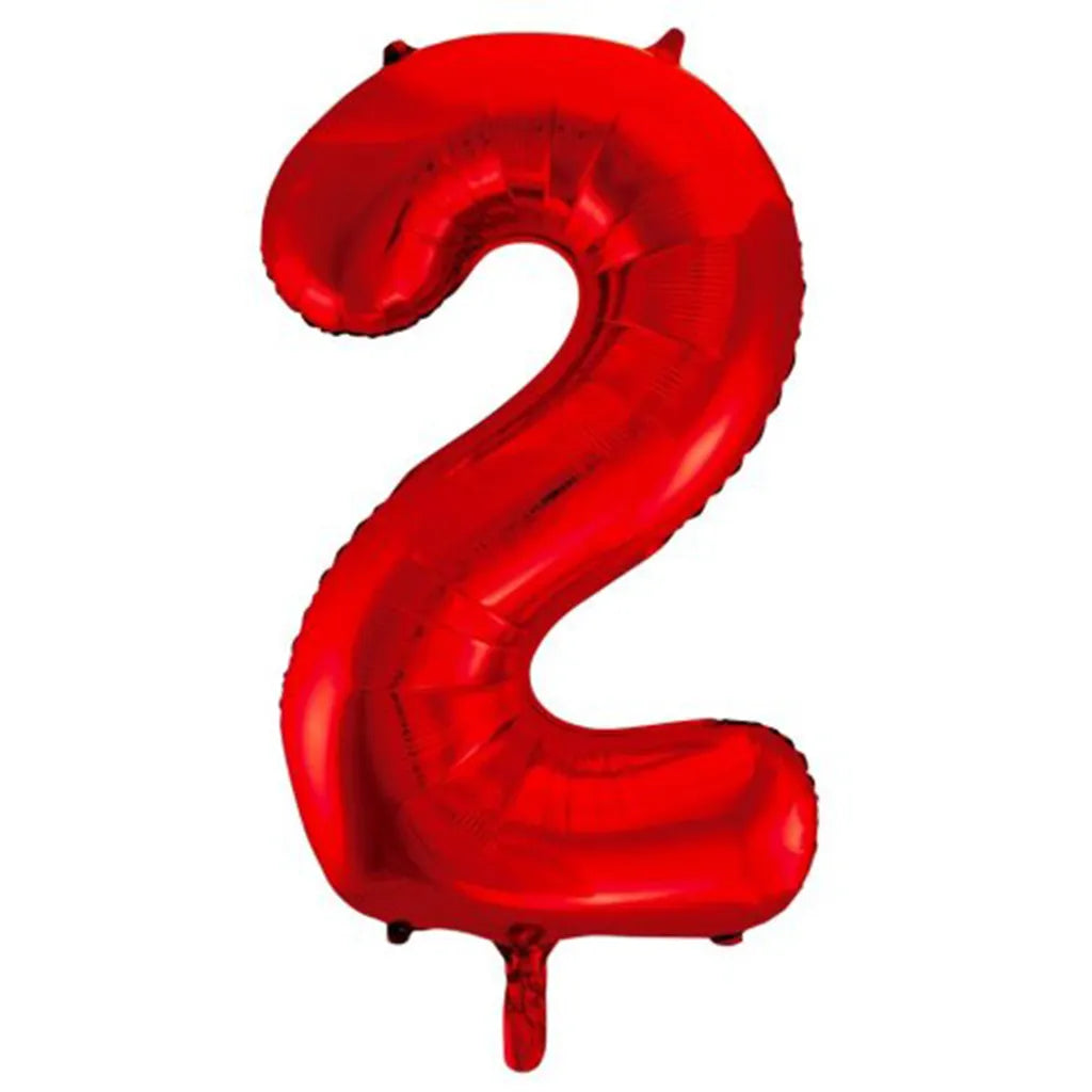 Alpen Decrotex Foil Balloon Number 2 Red 34in 213822