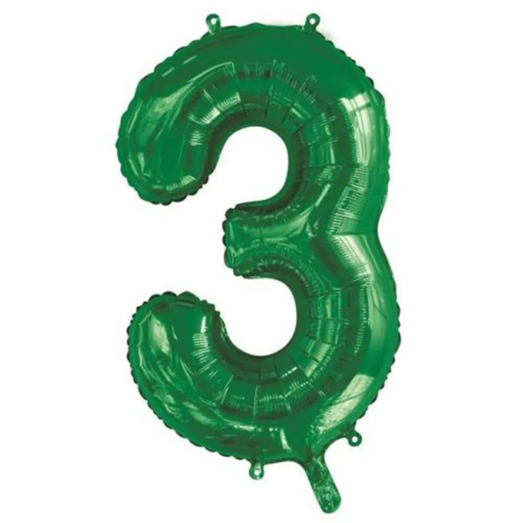 Alpen Decrotex Foil Balloon Number 3 Green 34in 213833