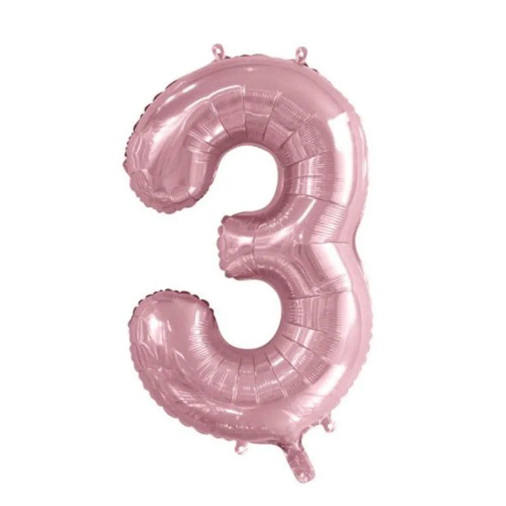 Alpen Decrotex Foil Balloon Number 3 Light Pink 34in 213763