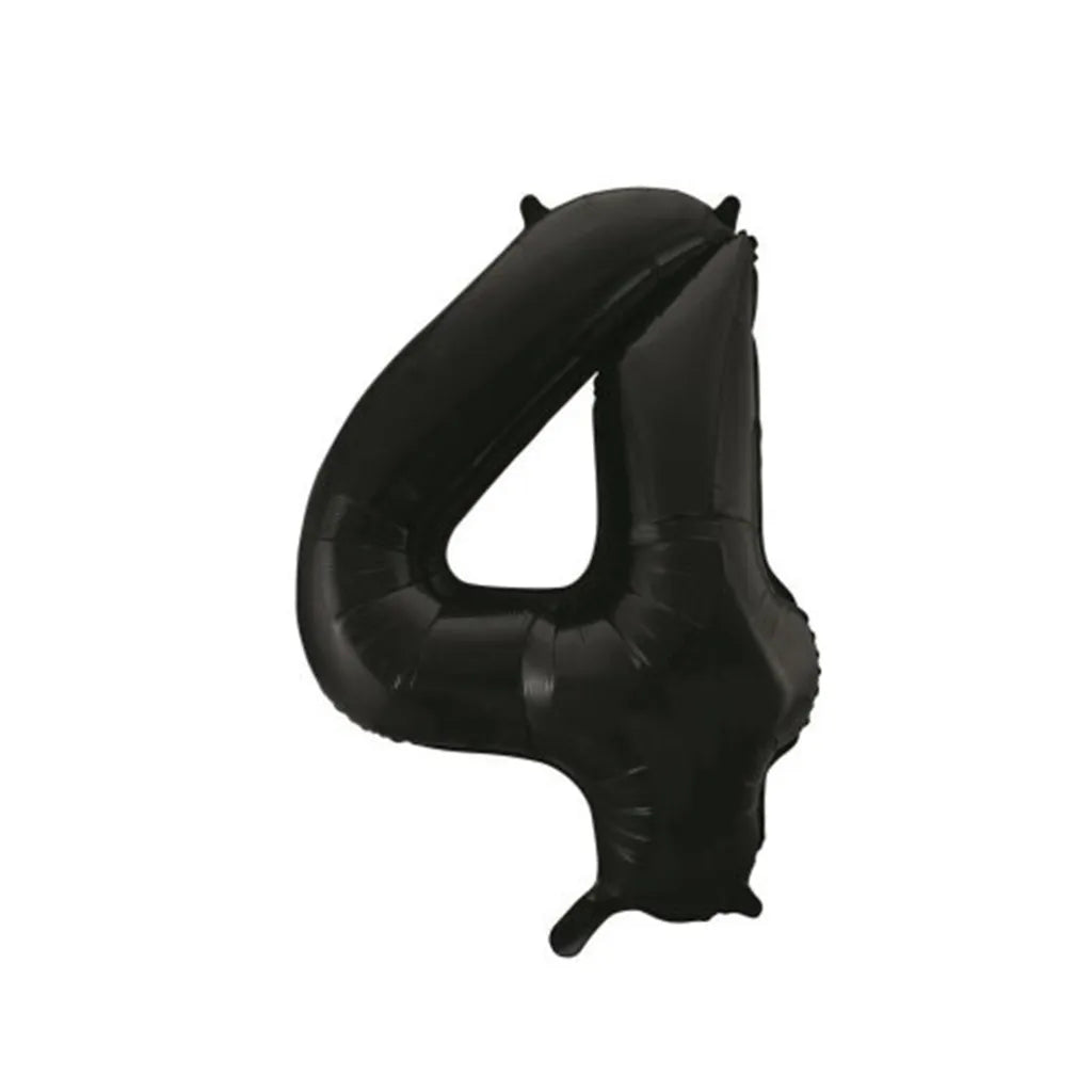 Alpen Decrotex Foil Balloon Number 4 Black 34in 213784