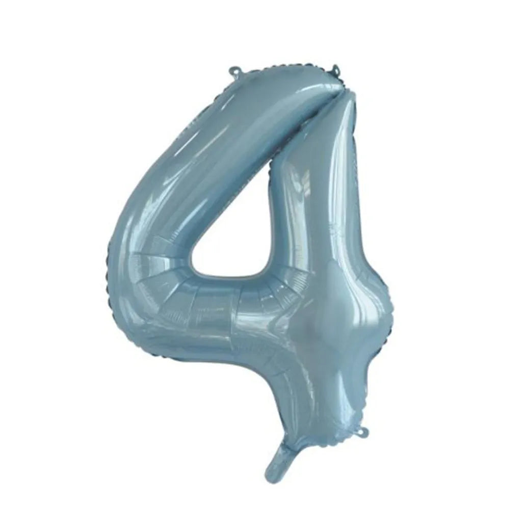 Alpen Decrotex Foil Balloon Number 4 Light Blue 34in 213754