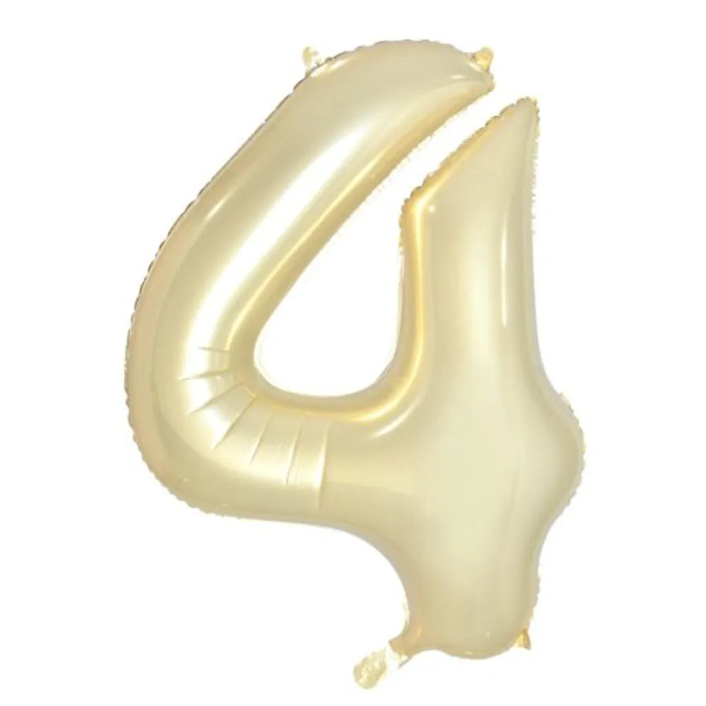 Alpen Decrotex Foil Balloon Number 4 Luxe Gold 34in 213684