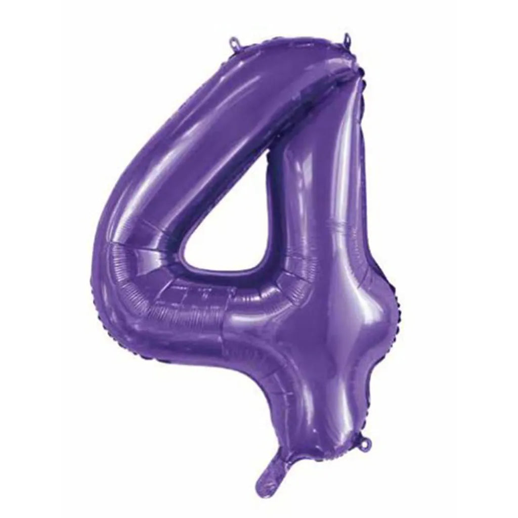 Alpen Decrotex Foil Balloon Number 4 Purple 34in 213844