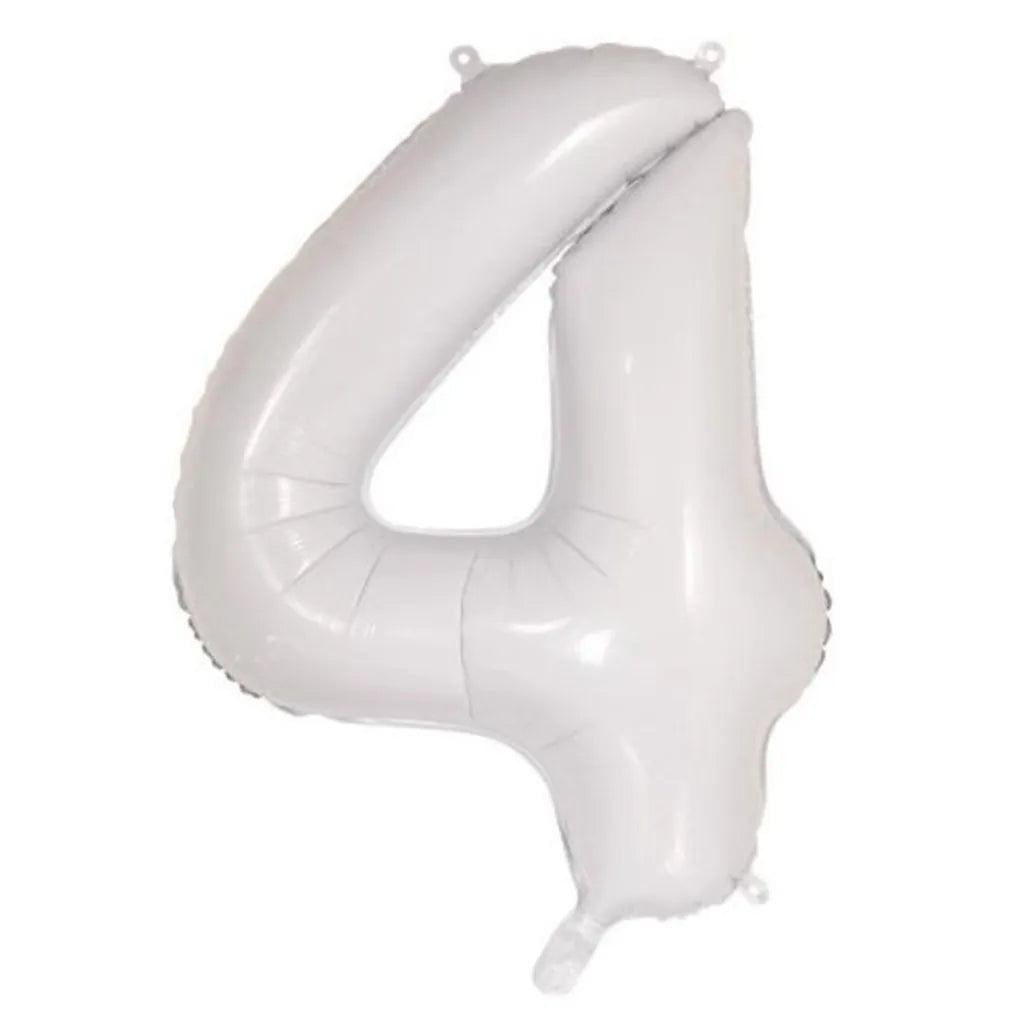 Alpen Decrotex Foil Balloon Number 4 White 34in 213804