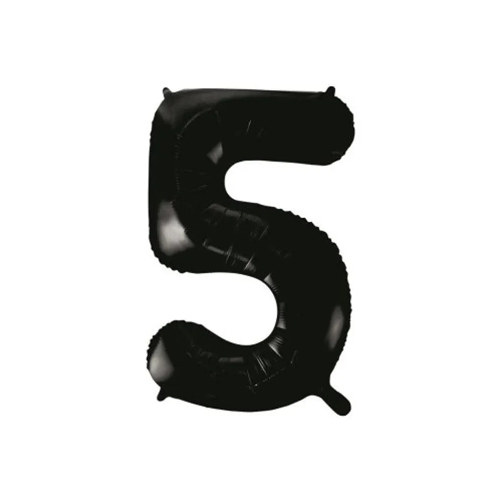 Alpen Decrotex Foil Balloon Number 5 Black 34in 213785