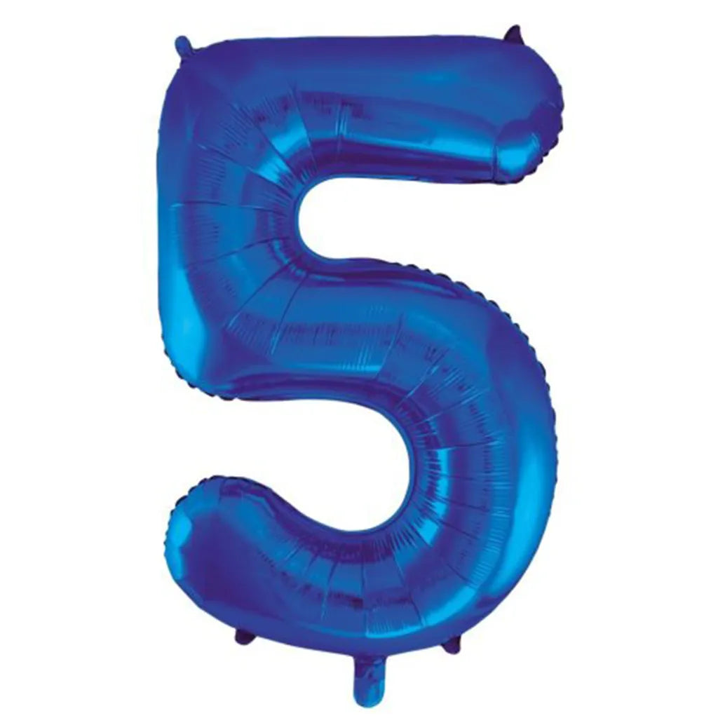 Alpen Decrotex Foil Balloon Number 5 Blue 34in 213735