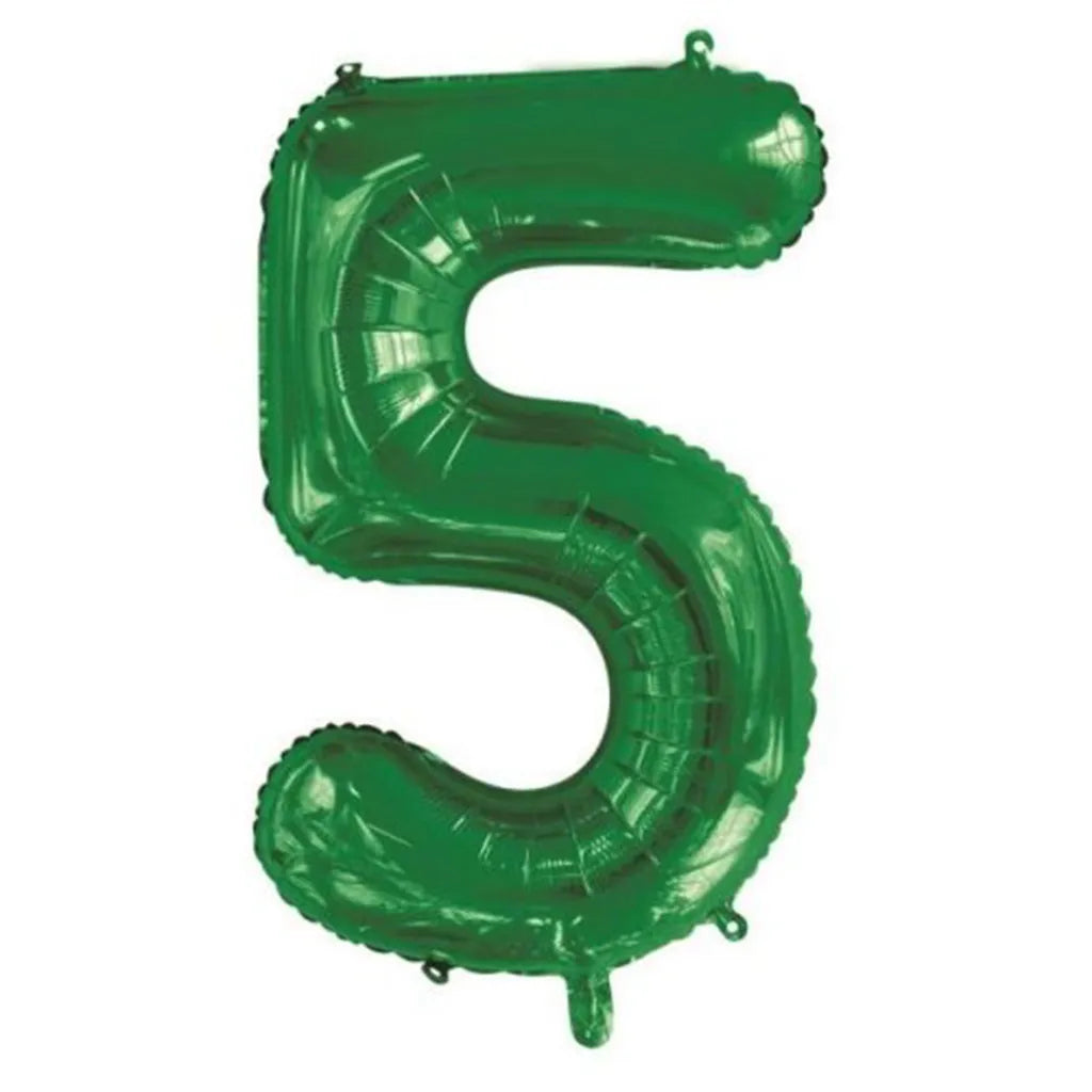 Alpen Decrotex Foil Balloon Number 5 Green 34in 213835