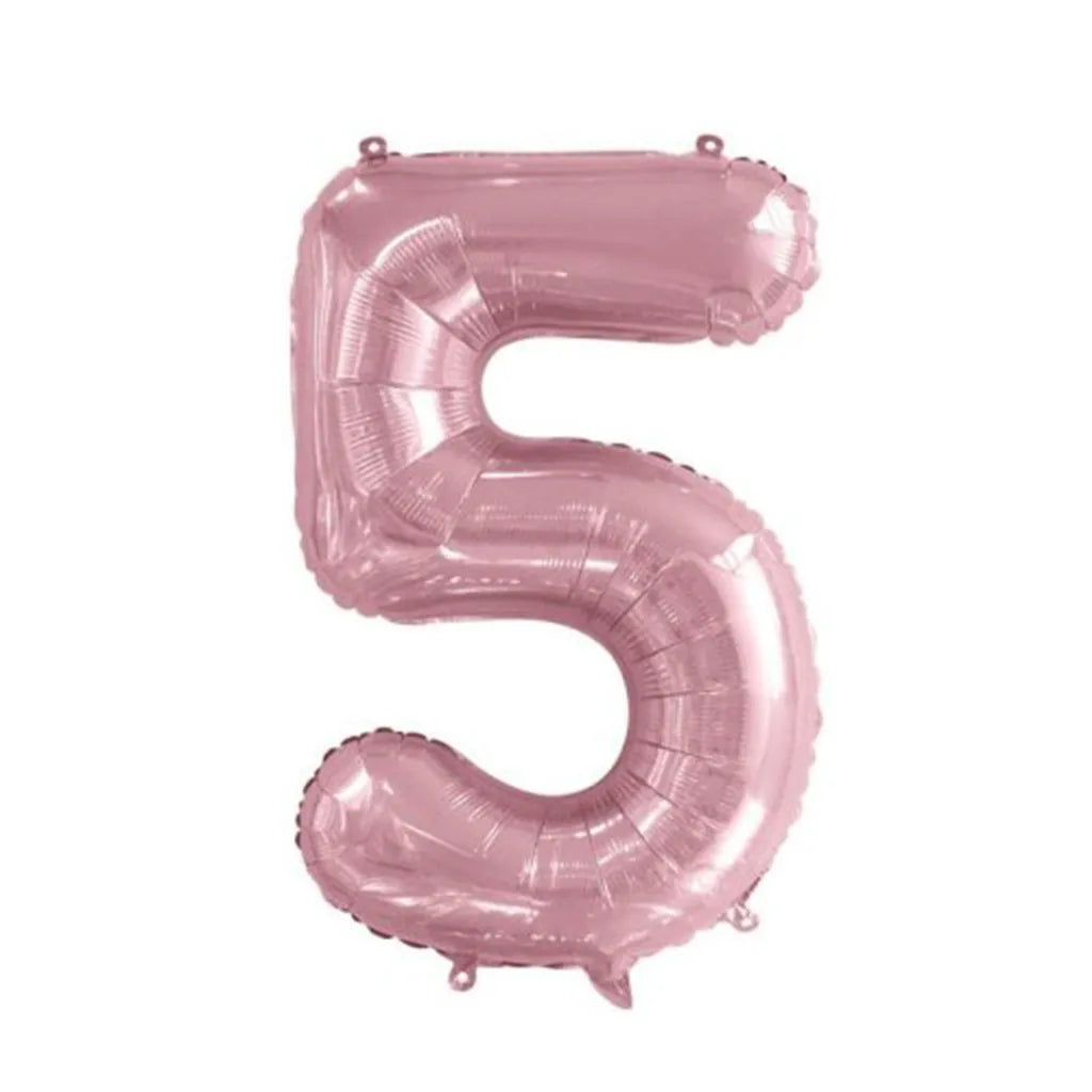 Alpen Decrotex Foil Balloon Number 5 Light Pink 34in 213765