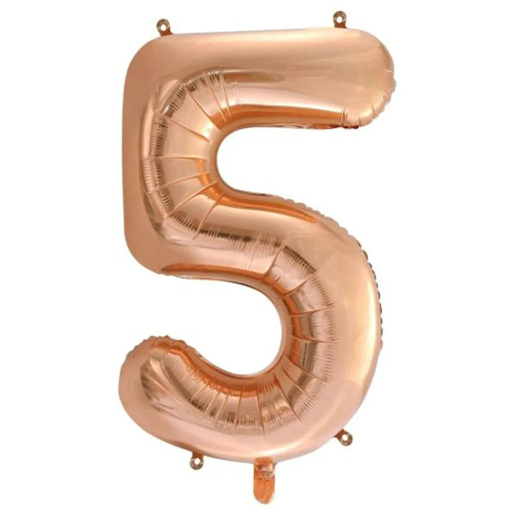Alpen Decrotex Foil Balloon Number 5 Rose Gold 34in 213745
