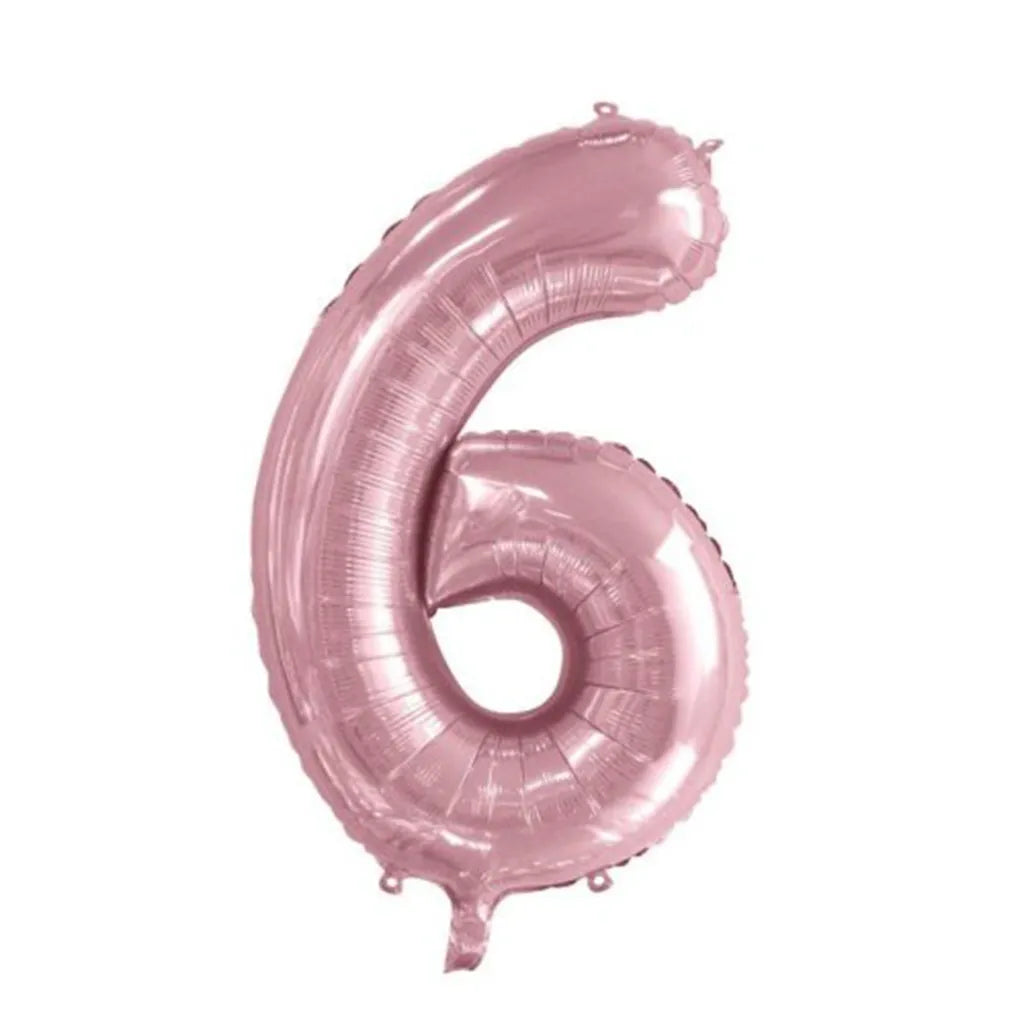 Alpen Decrotex Foil Balloon Number 6 Light Pink 34in 213766