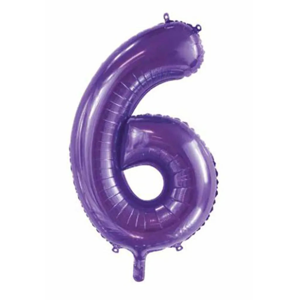Alpen Decrotex Foil Balloon Number 6 Purple 34in 213846