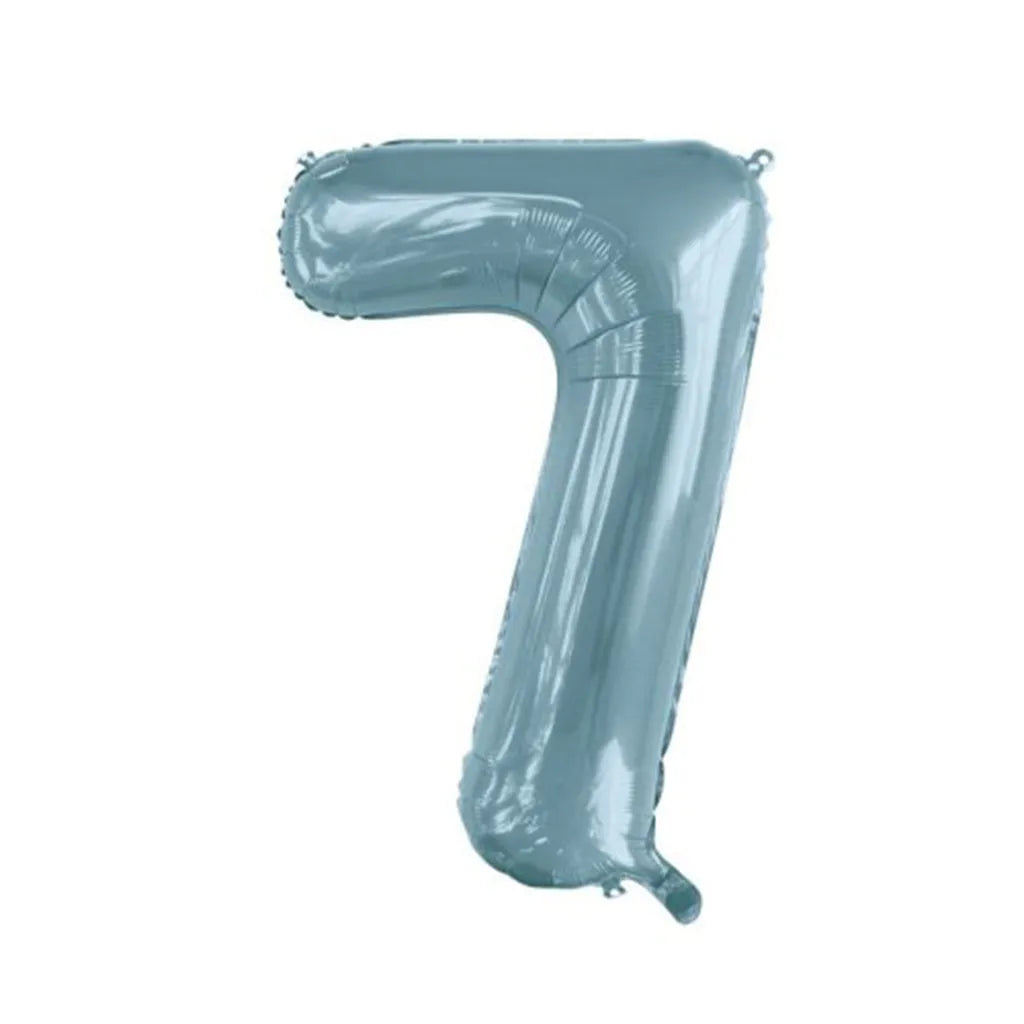 Alpen Decrotex Foil Balloon Number 7 Light Blue 34in 213757