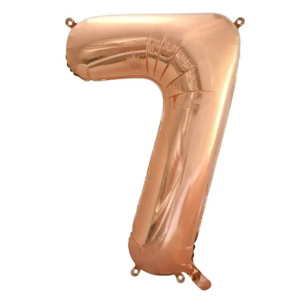 Alpen Decrotex Foil Balloon Number 7 Rose Gold 34in 213747