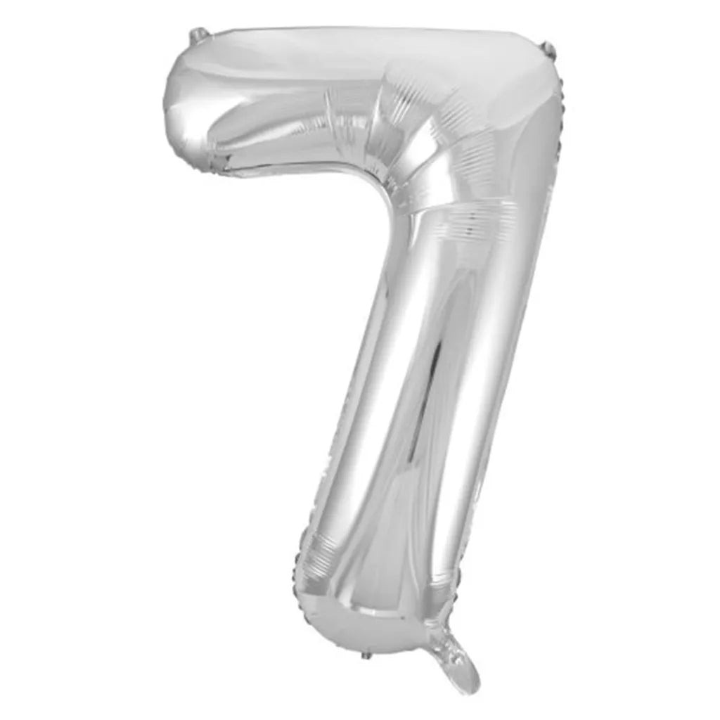 Alpen Decrotex Foil Balloon Number 7 Silver 34in 213707