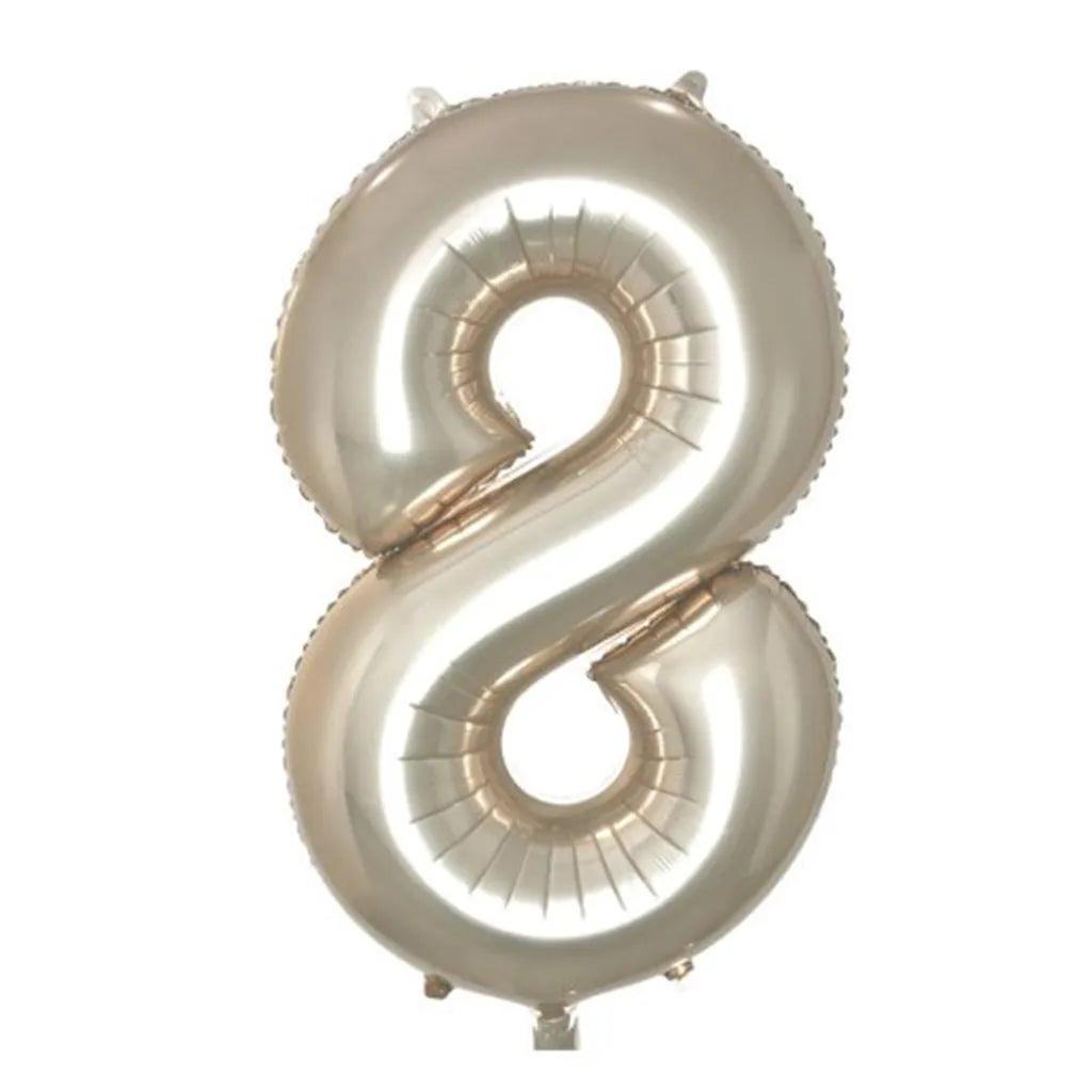 Alpen Decrotex Foil Balloon Number 8 Champagne 34in 213698