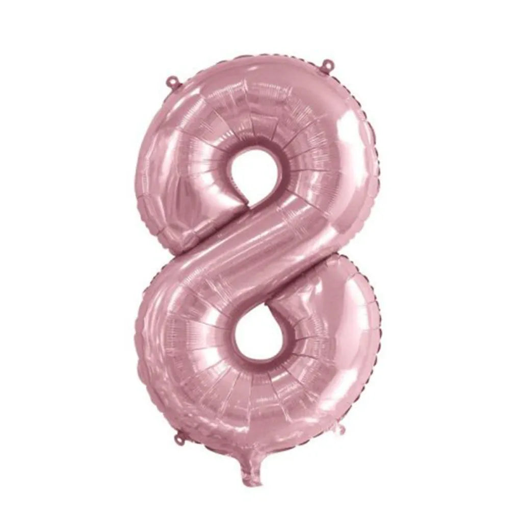 Alpen Decrotex Foil Balloon Number 8 Light Pink 34in 213768