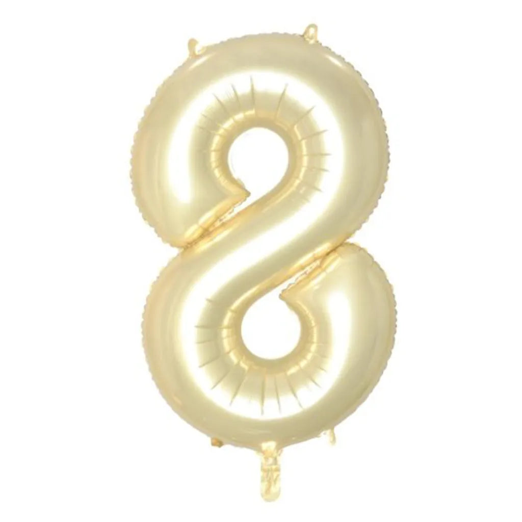 Alpen Decrotex Foil Balloon Number 8 Luxe Gold 34in 213688