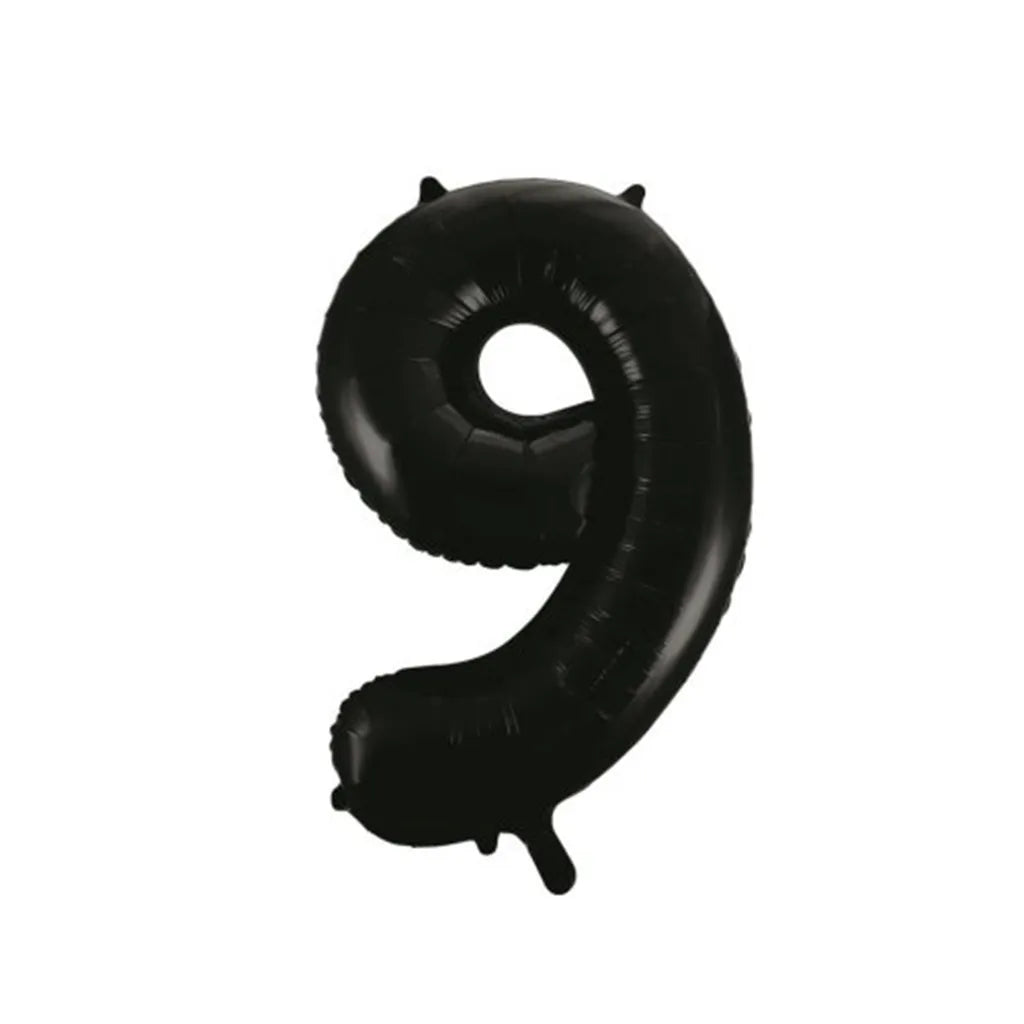 Alpen Decrotex Foil Balloon Number 9 Black 34in 213789