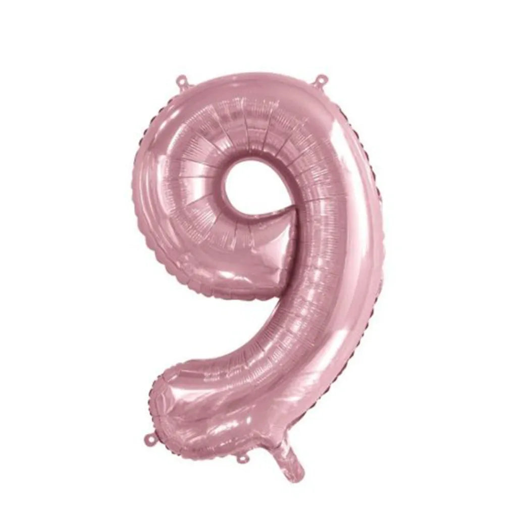 Alpen Decrotex Foil Balloon Number 9 Light Pink 34in 213769