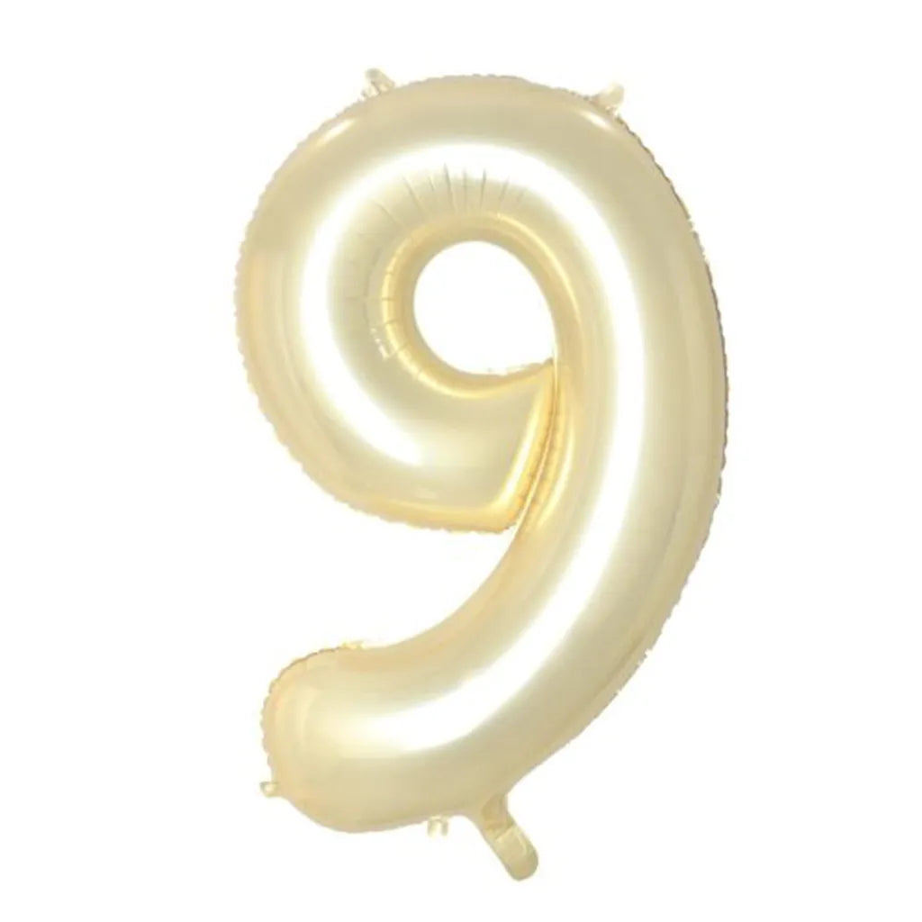 Alpen Decrotex Foil Balloon Number 9 Luxe Gold 34in 213689