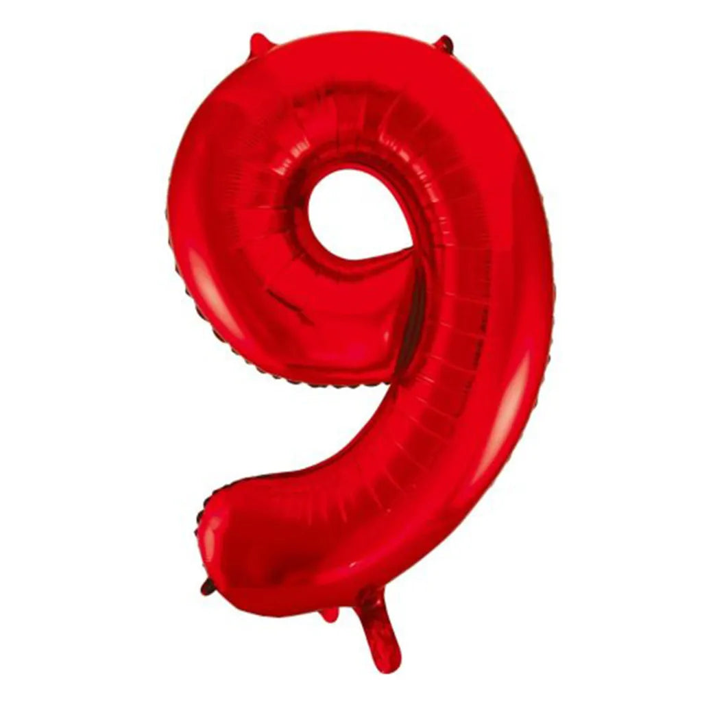 Alpen Decrotex Foil Balloon Number 9 Red 34in 213829