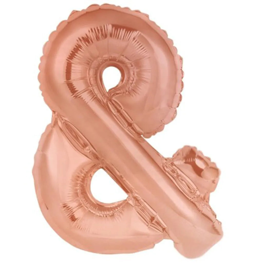 Alpen Decrotex Foil Balloon Symbol & Rose Gold 34in 213996