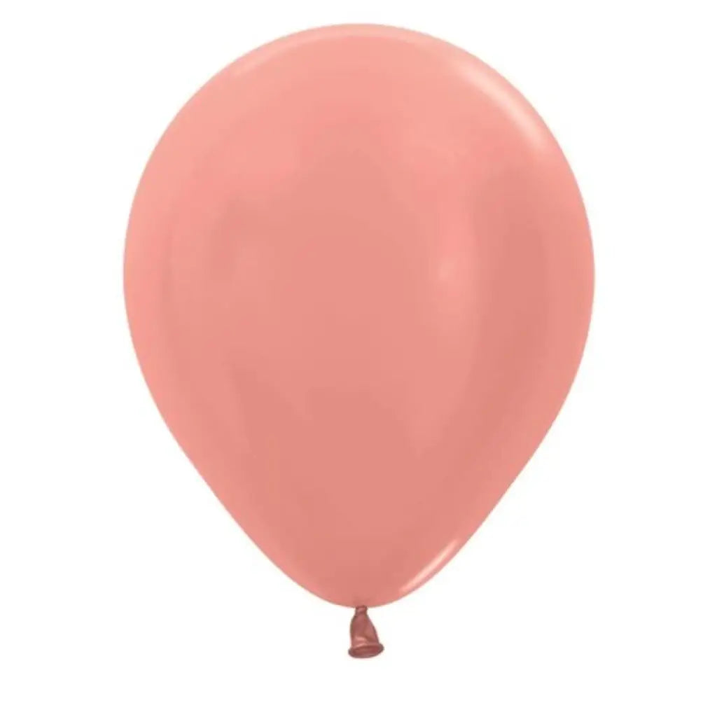 Alpen Decrotex Latex Balloon Metallic Rose Gold 30cm 100Pk 206632