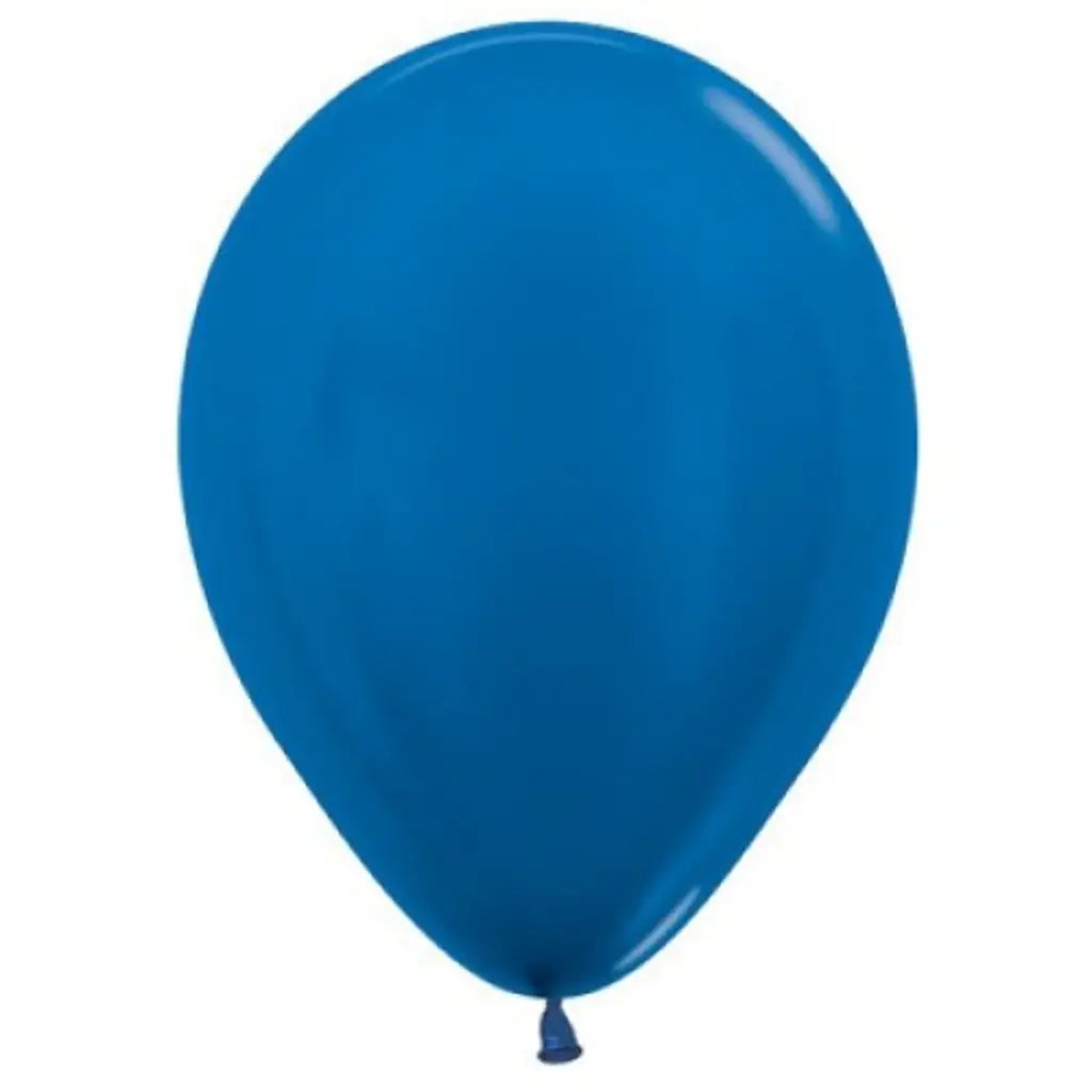 Alpen Decrotex Latex Balloon Metallic Royal Blue 12cm 100Pk 206223