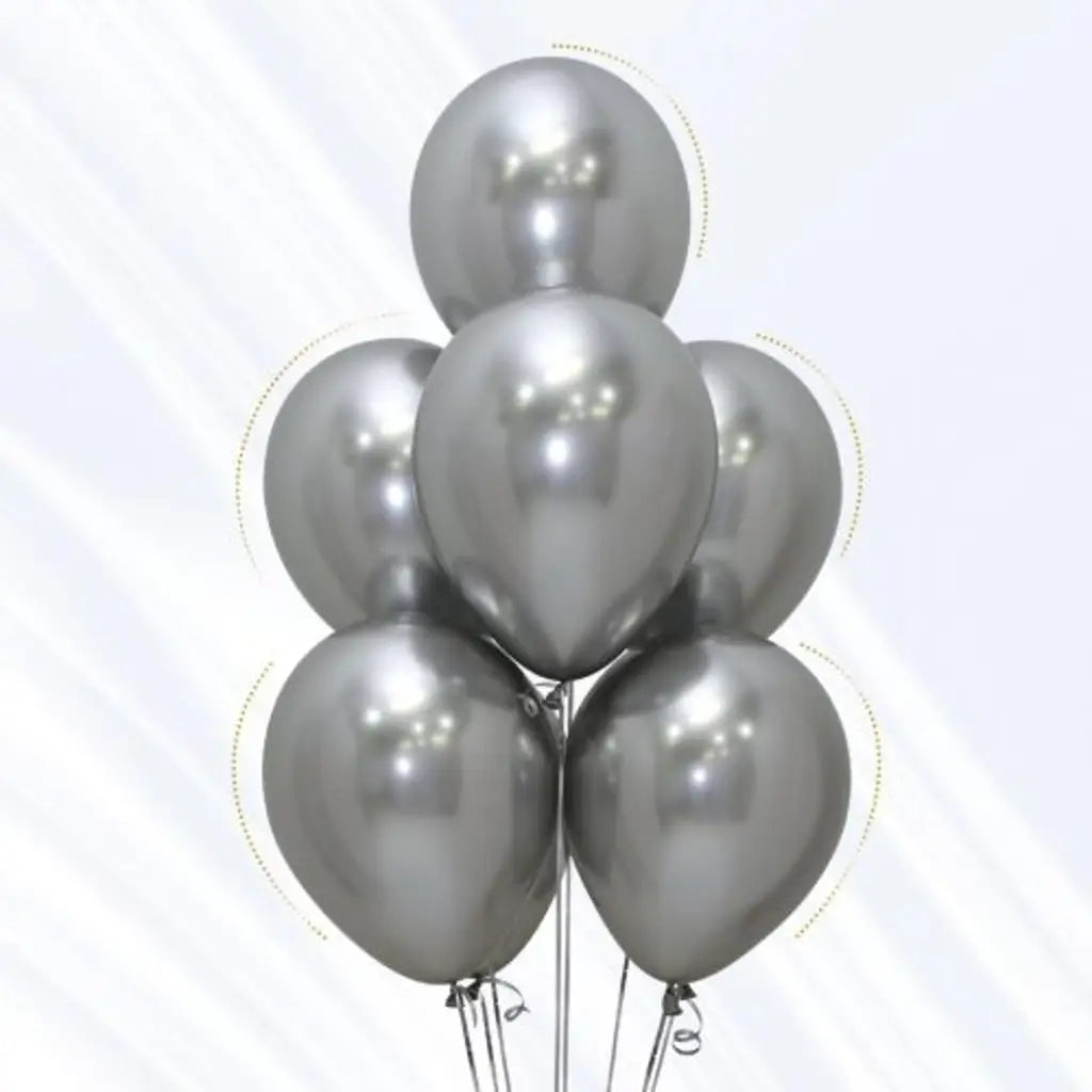 Alpen Decrotex Latex Balloon Reflex Silver 30cm 50Pk 206552