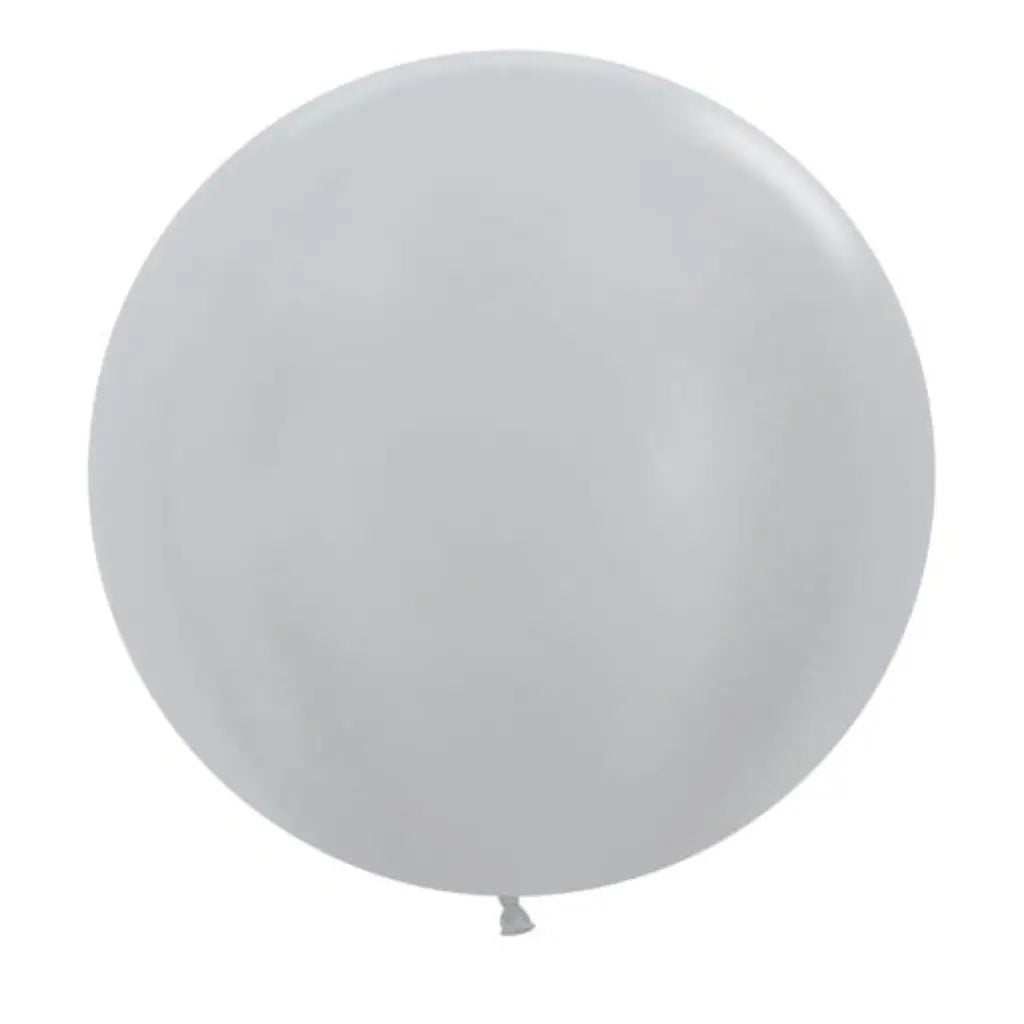 Alpen Decrotex Latex Balloon Satin Silver 60cm 3Pk 222692